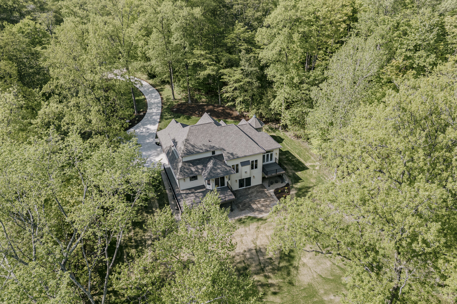 Twilight rear elevation